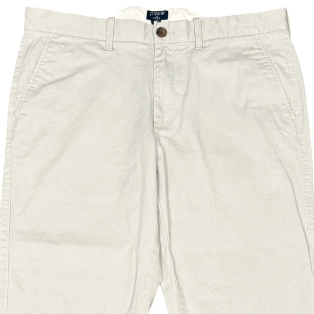 J. CREW Men's Straight-fit Flex Cream-Khaki Chino Pant H3186 | Size 33 X 30‎